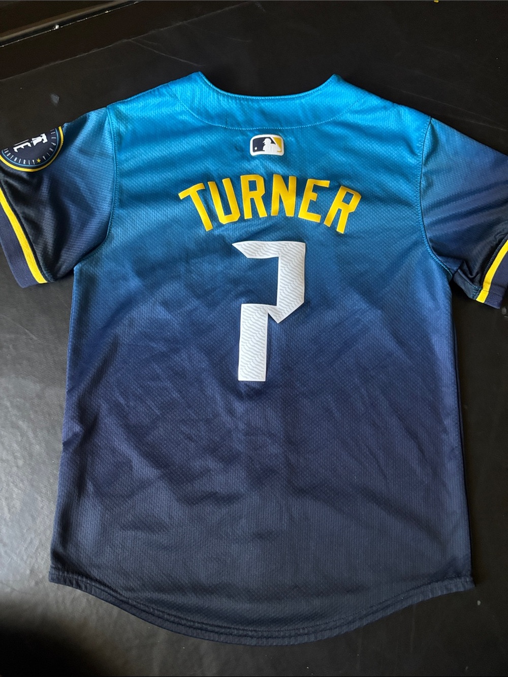 Nike Kids Blue city connect "PHILLY" Baseball Jersey trea Turner - Picture 4 of 4